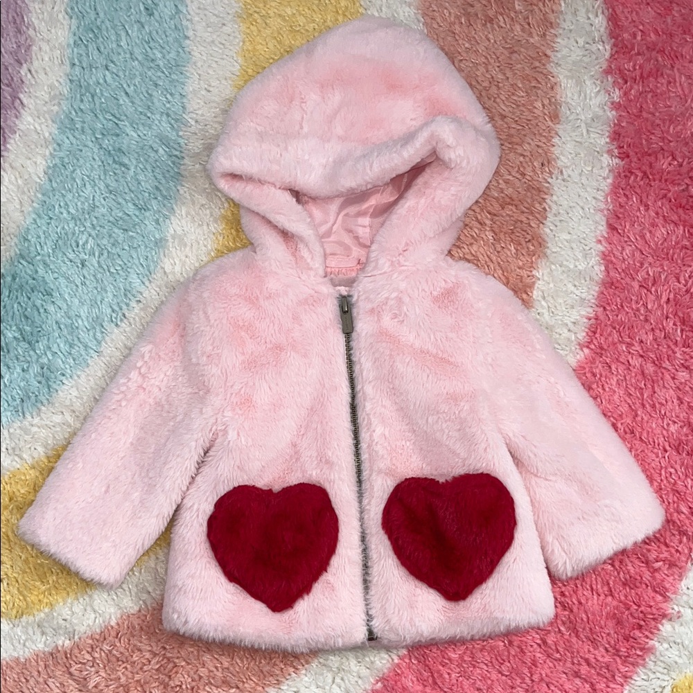 Old Navy Pink Faux Fur Coat